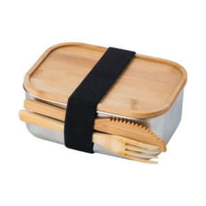 Lunchbox aus Bambus mit individuellem Branding für Ihre Werbung