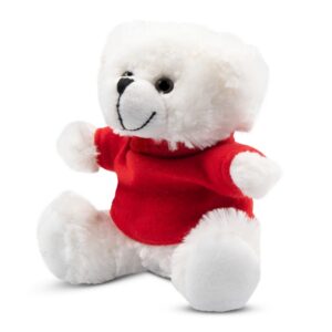 Teddybär mit T-Shirt als Kundenpräsent