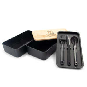 Lunchbox 2 in 1 mit Deckel aus Bambus für Ihr Marketing